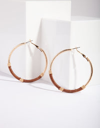 Brown Gold Tonal Wrap Thread Hoop - link has visual effect only