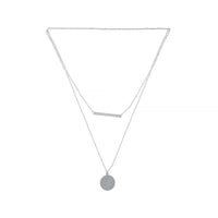 Silver Delicate Triple Layered Disc Bar Station Choker - link has visual effect only