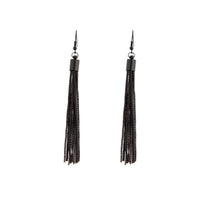 Black Tassel Chain Earrings - link has visual effect only