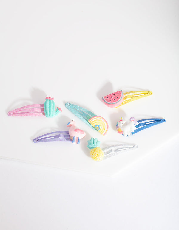 Kids Multi Rainbow Novelty Clip Pack