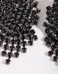 Donkerblauwe edelsteen oorbellen - link has visual effect only