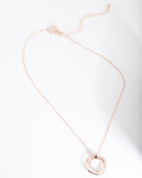 Rose Gold Cubic Zirconia Ring Necklace - link has visual effect only