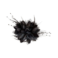 Texture Mixed Feather Corsage in Black - link has visual effect only