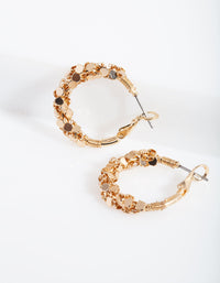 Gold Mini Sequin Hoop Earrings - link has visual effect only