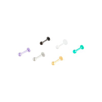 Multi-Coloured Coated Metal Flat Back Earring Pack - link has visual effect only