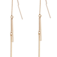 Gold Chain and Bar Drop Earrings - link has visual effect only
