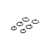 Black Faux Body Rings 7 Pack - link has visual effect only
