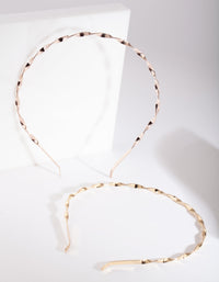 Metal Twist Headband 2 Pack - link has visual effect only