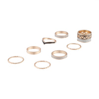 Gold Glitter Zig Zag Ring 8 Pack - link has visual effect only