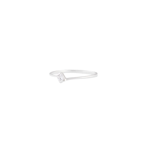 Sterling Silver CZ Detail Ring