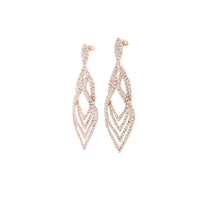 Rose Gold Layers Tiered Drop Earrings - link has visual effect only