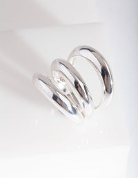 Zilveren ronde ringstapel - link has visual effect only