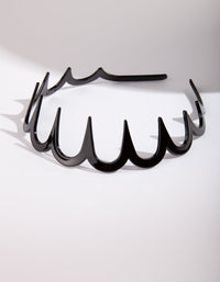 Black Acrylic Wave Headband - link has visual effect only