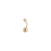 Gold Diamante Ball Belly Bar - link has visual effect only