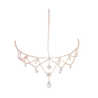 Rose Gold Crystal Jewel Drop Headchain - link has visual effect only