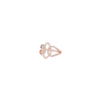 Rose Gold Cubic Zirconia Interlocking Ring - link has visual effect only