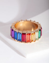 Gouden regenboog edelsteen ring - link has visual effect only