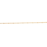 Gold Plated Sterling Silver Bead Chain Anklet - link has visual effect only