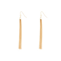 Gold Chain Tassel Drop Earrings - link has visual effect only