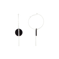 Black Spike and Matte Disc Earrings - link has visual effect only