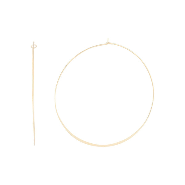 Gold Fine Round Hoop