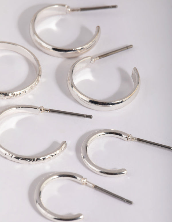 Silver Hoop Earring Pack