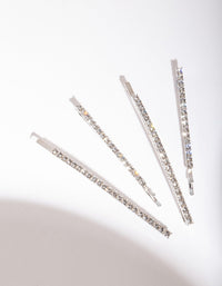 Rhodium Diamante Pin 4 Pack - link has visual effect only