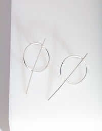 Sterling zilveren oorbellen met staafjes - link has visual effect only