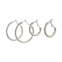 Silver Thick Hoop 2 Pack - link has visual effect only