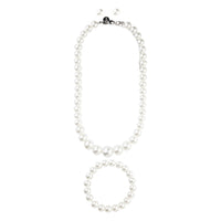 Silver Classic Pearl Jewellery Set - link has visual effect only