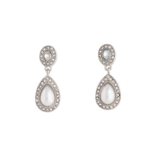 Rhodium Mini Angelina Drop Earrings