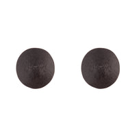 Black Round Textured Earrings - link has visual effect only
