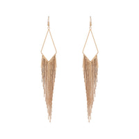 Gold Shiny Fringe Chain Earrings - link has visual effect only