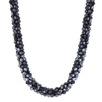 Midnight Navy Cut Out Bead Collar Necklace - link has visual effect only