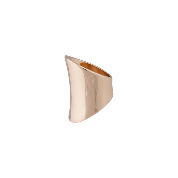 Gold Polished Contour Ring