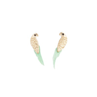 Gold Bird Feather Stud Earrings - link has visual effect only