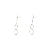 Silver Wave Drop Earrings - link has visual effect only