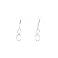 Silver Wave Drop Earrings - link has visual effect only