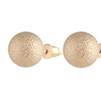 Gold Tone Textured Stud Earrings - link has visual effect only