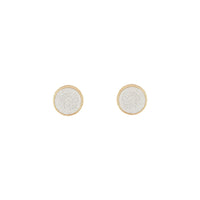 Silver Gold Glitter Inlay Disc Earrings - link has visual effect only