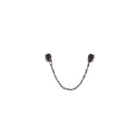 Black Double Diamante Chain Stud Earrings - link has visual effect only