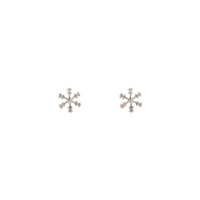 Rhodium Snowflake Stud Earrings - link has visual effect only