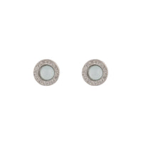 Blue Etched Stone Round Earrings - link has visual effect only