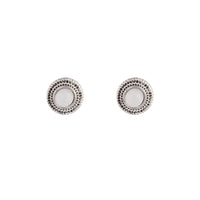 Antique Silver Diamante Centre Etched Earrings - link has visual effect only