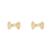 Gold Metal Bow Stud Earrings - link has visual effect only