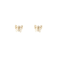 Gold Filigree Butterfly Stud Earrings - link has visual effect only