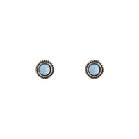 Cracked Turquoise Round Stud Earrings - link has visual effect only