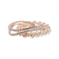 Rose Gold Embellished Classic Bracelet 3 Pack - link has visual effect only