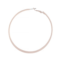 Rose Gold Flat Edged Hoop Earrings - link has visual effect only