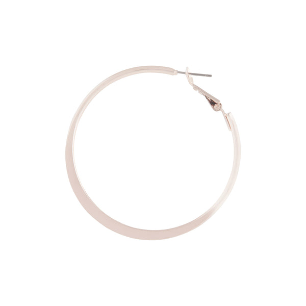 Rose Gold 5cm Flat Edge Hoop Earrings